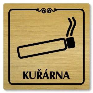 Kuřárna, 100x100mm, zlatá, Texas